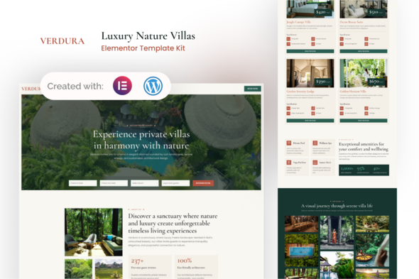 Verdura - Luxury Nature Villas Elementor Template Kit