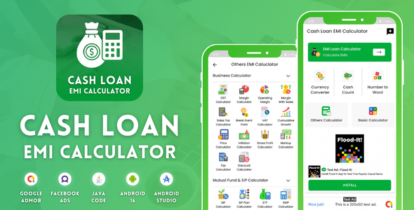 Cash Loan EMI Calculator with AdMob Ads Android