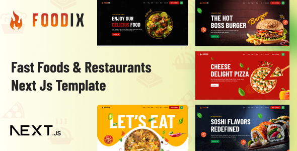 Foodix - Fast Foods & Restaurants NextJs Template