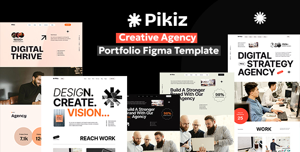 Pikiz - Creative Agency Portfolio Figma Template
