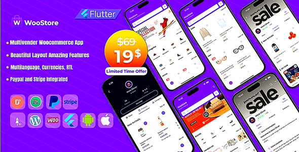 WooStore - Flutter WooCommerce Multivendor Full App