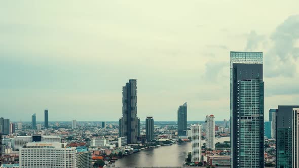 Time lapse cityscape and high-rise buildings in metropolis city center