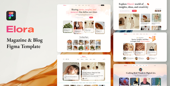 Elora – Minimalist Blog & Magazine Figma Template
