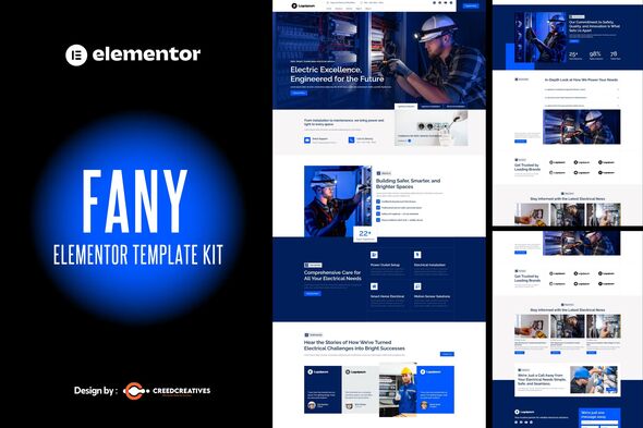 Fany - Electrical Installation & Maintenance Service Elementor Template Kit