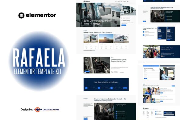 Rafaela - Bus Charter & Rental Company Elementor Template Kit