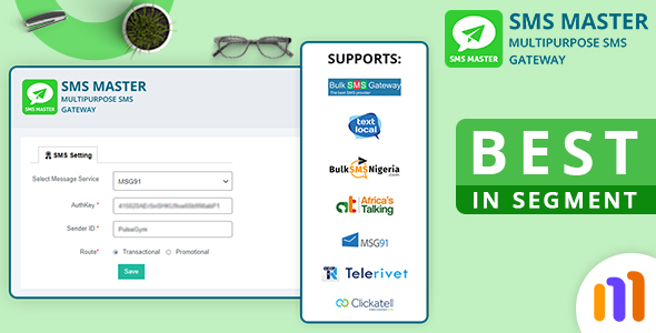 SMSmaster – Multipurpose SMS Gateway for Wordpress