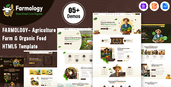 Farmology- Agriculture Farm & Organic Food HTML5 Template