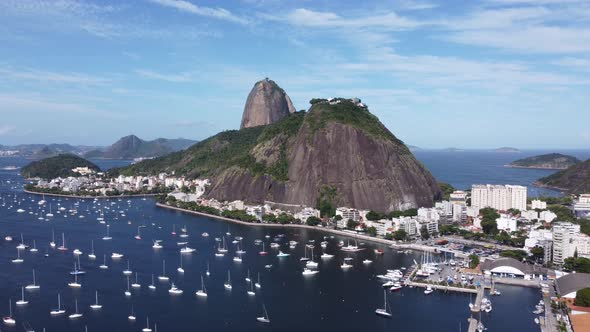 Summer travel at Rio de Janeiro Brazil. Landmark of coast city. Tropical travel