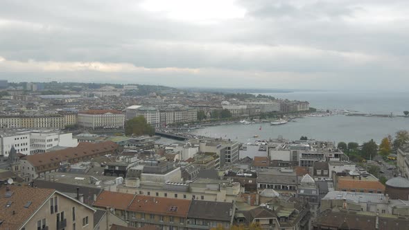 Pan right of the city of Geneva