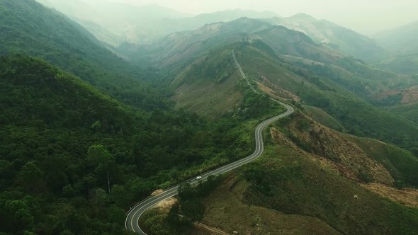 Aerial View of Mountain Road 04