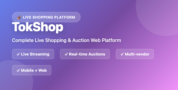 E-commerce Live shopping and Live Auction Web App