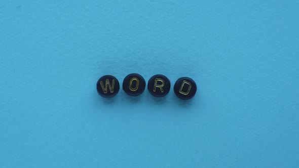 Word Text Typography Design Gif Cubes Letters Blue