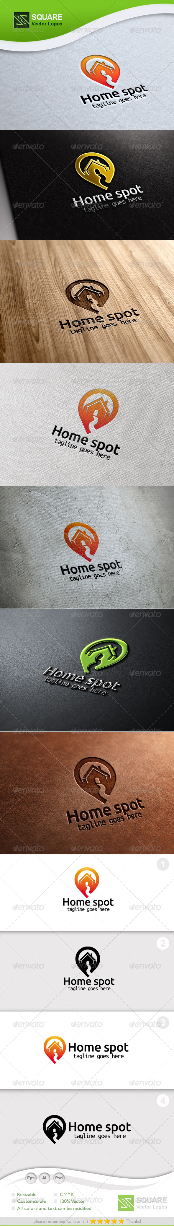 House, Locator Vector Logo Template
