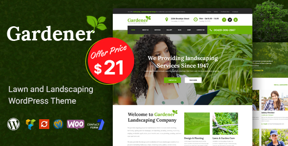 Gardener - Lawn and Landscaping WordPress Theme
