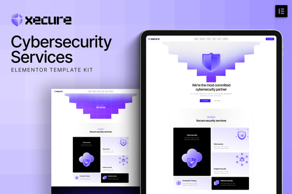 Xecure - Cybersecurity  Services Elementor Template Kit