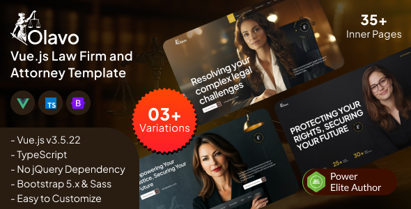 Olavo – Vue.js Law Firm & Attorney Template