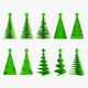 Geometric Christmas Trees Set M1 - 3DOcean Item for Sale