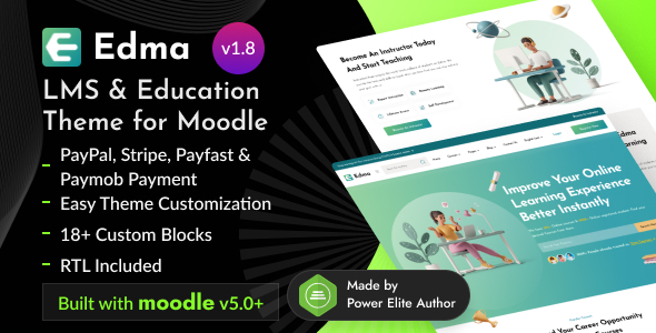 Edma - Premium Moodle 5 Education LMS Theme