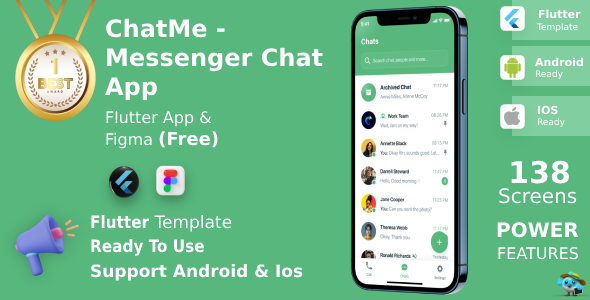 Messenger Chat App | Flutter | Figma FREE | Life Time Update | ChatMe