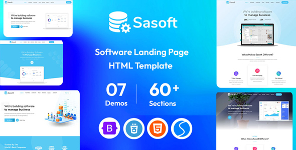 Sasoft - Software Landing Page