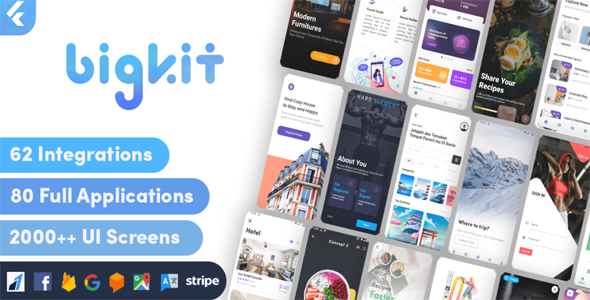 Flutter Biggest Kits and Flutter Big Materials - Flutter 3.0 UI  kit Flutter