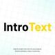 Intro Text \ AE - VideoHive Item for Sale