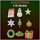 9 in 1 Christmas Pack Holiday 3D Assets - 3DOcean Item for Sale