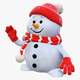 Cute Christmas Snowman M1 - 3DOcean Item for Sale