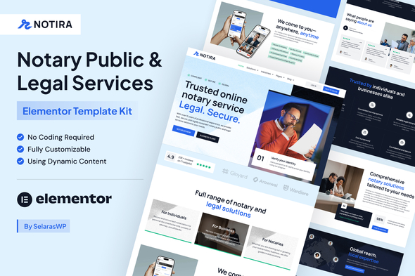 Notira - Notary Public & Legal Services Elementor Pro Template Kit