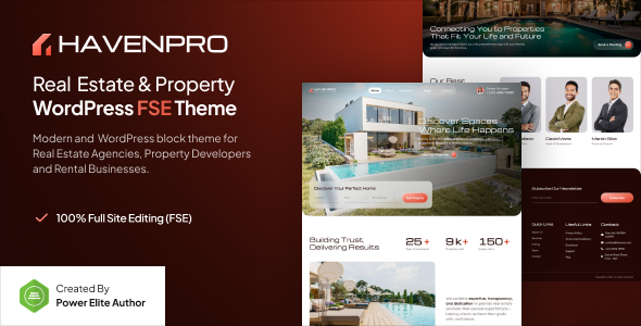 Havenpro – Real Estate Agency & Property Gutenverse FSE WordPress Theme