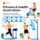 Fitness & Health 2D Illustration Pack - GraphicRiver Item for Sale