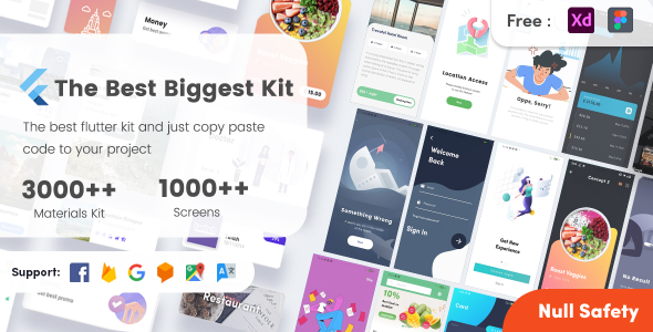 Biggest Flutter 3.0 UI Kit – Ultimate Pro Flutter UI Components & Templates | Flutter Kits