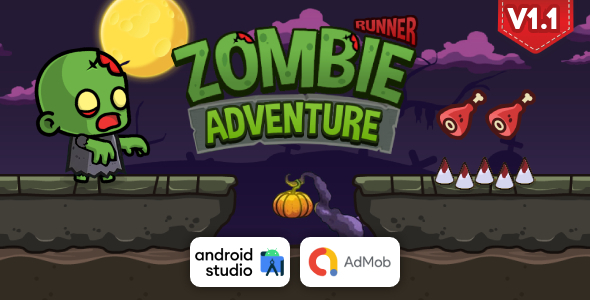 Zombie Runner Adventure - Runner Game Android Studio Project with AdMob Ads + Ready to Publish