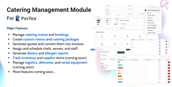 Catering Management Module for Perfex CRM