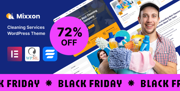 Mixxon - Cleaning Services WordPress Theme