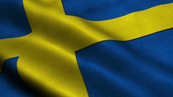 Highly Detailed Flag Of Sweden