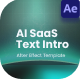 AI Saas Text Intro After Effect Template - VideoHive Item for Sale