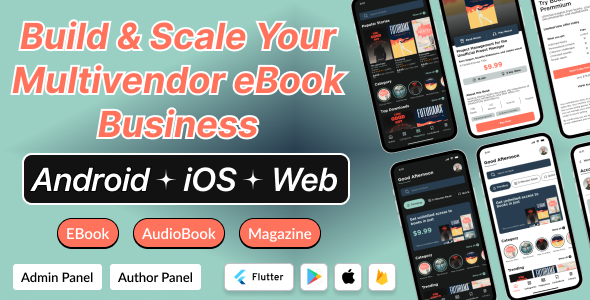 DTEBook – Multivendor eBook Selling Flutter App with Admin & Author Panels for Android & iOS