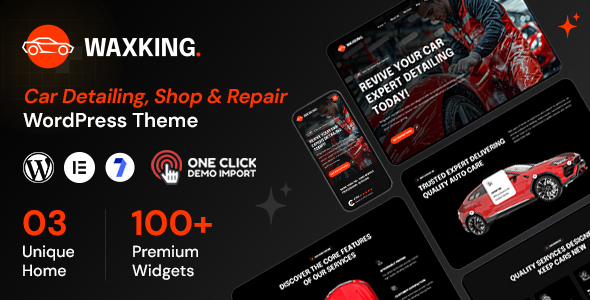 Waxking - Car Detailing, Shop & Repair WordPress Theme