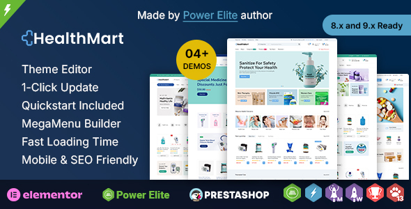 HealthMart - Pharmacy and Medical Store Healthy Elementor PrestaShop Theme