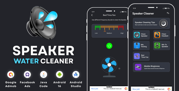 Speaker Water Cleaner With AdMob Ads Android