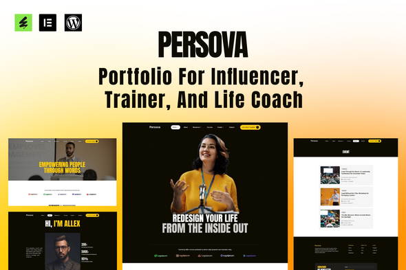 Persova - Influencer Portfolio Elementor Template Kit
