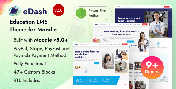 eDash - Education LMS Theme for Moodle 5