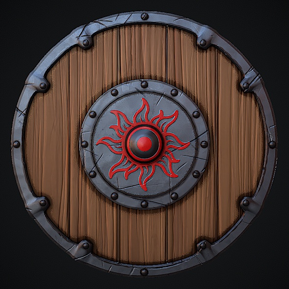 Viking Shield Stylized Game Ready 3d Model