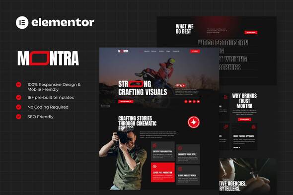 Montra - Film & Video Production Elementor Template Kits