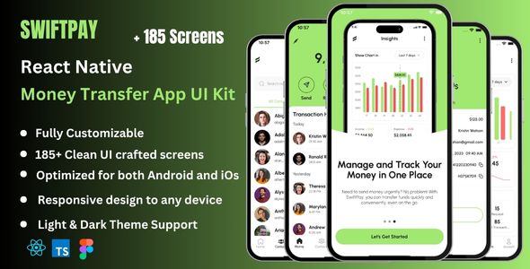 SwiftPay - Money Transfer React Native Expo App Ui Kit