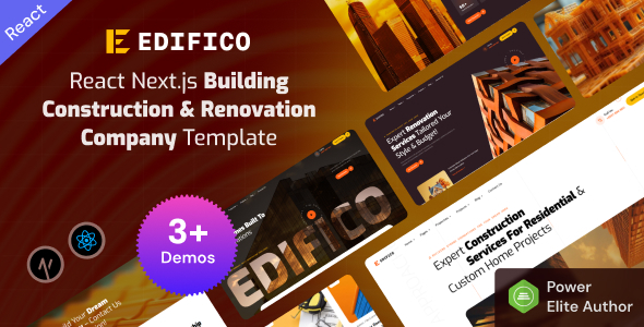 Edifico - React Next.js Building Construction & Renovation Company Template
