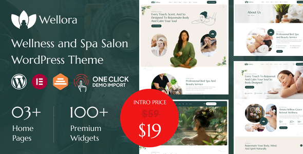 Wellora – Wellness and Spa Salon WordPress Theme