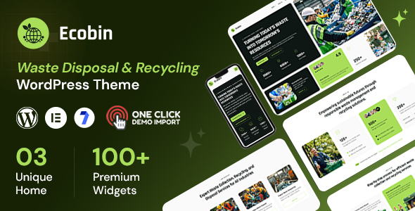 Ecobin - Waste Disposal & Recycling Services WordPress Theme