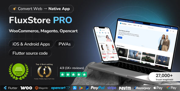 Fluxstore Pro - Flutter E-commerce Full App for Magento, Opencart, and Woocommerce